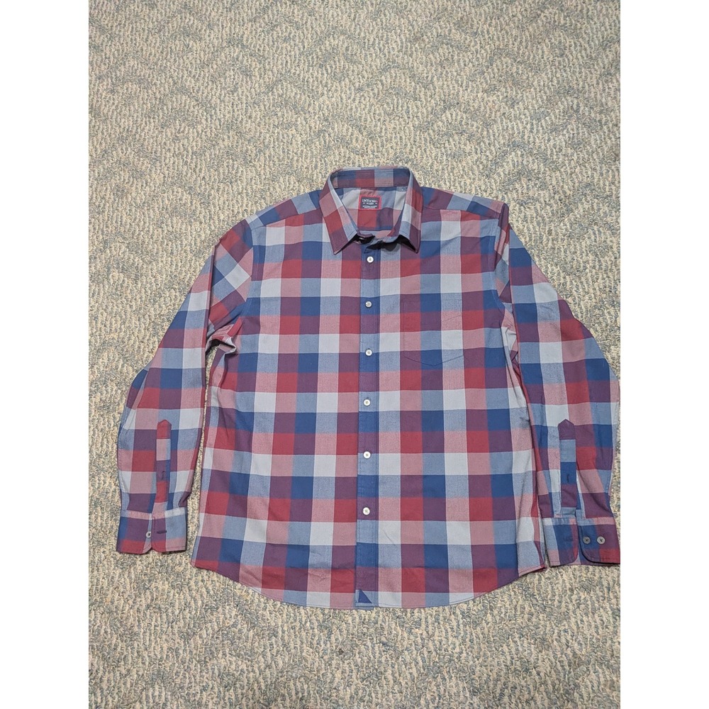 UNTUCKit Piemonte Red Plaid Long Sleeve Button Down Shirt XL 41261 Mens